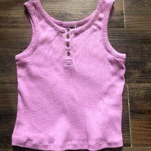 Pink/light purple child’s ribbed tank top